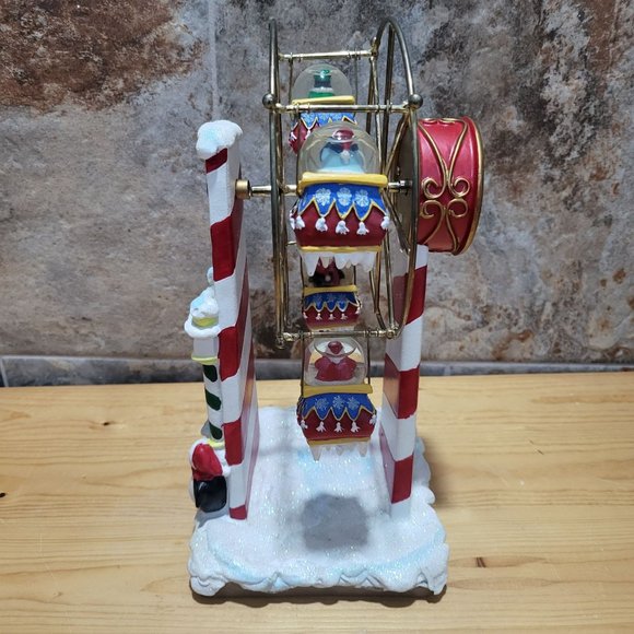 VTG Musical Ferris Wheel Snow Globe Windup Plays Nutcracker Suite March - Picture 11 of 11